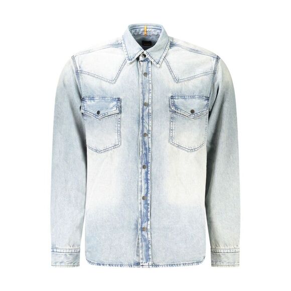 Hugo Boss Blue Cotton Men´s Shirt